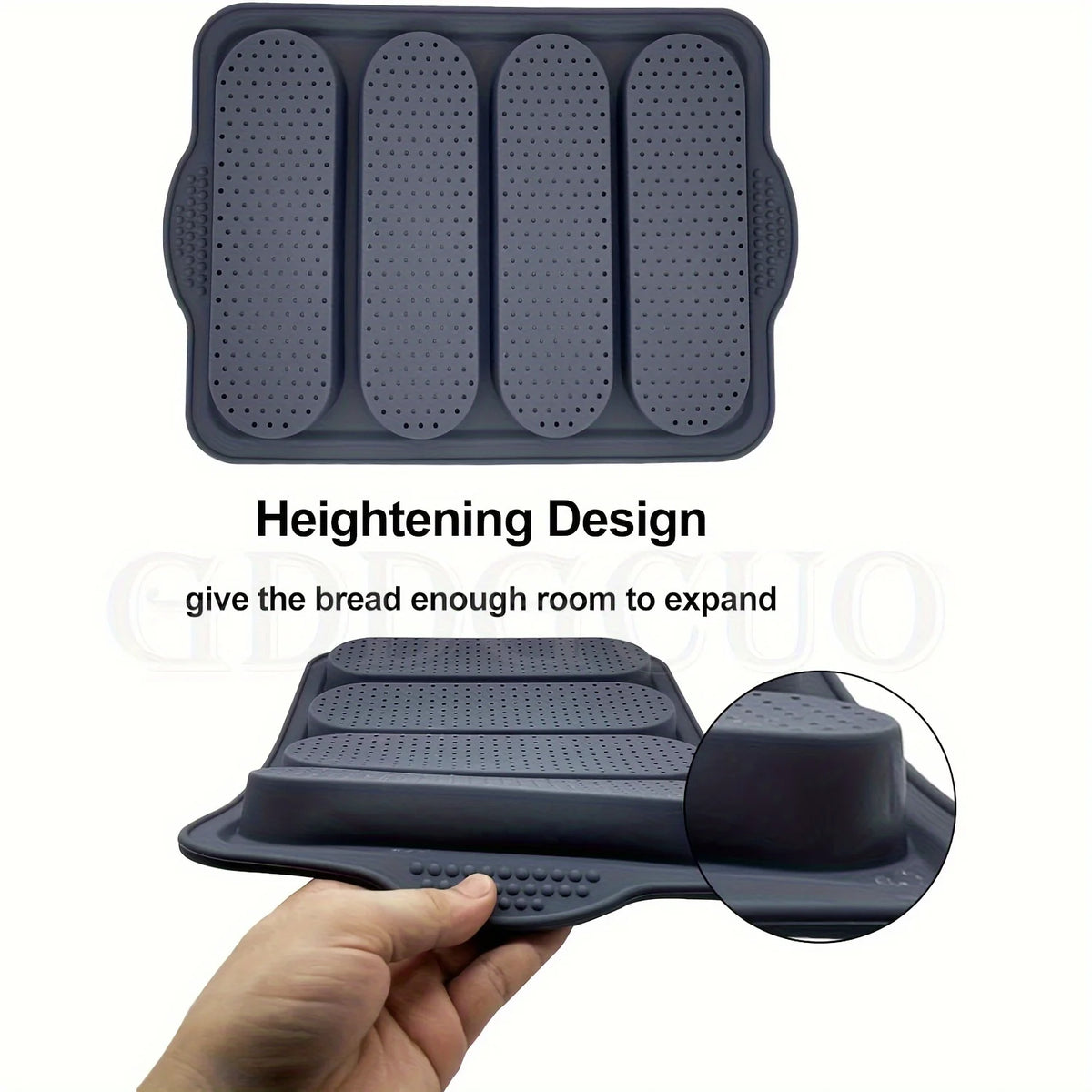 4 Grids Silicone Cake Mold Bread Baking Mold Bread Pan Baguette Baking Tray No Stick Loaf Pan Bread Toast Mould Pastry Tools