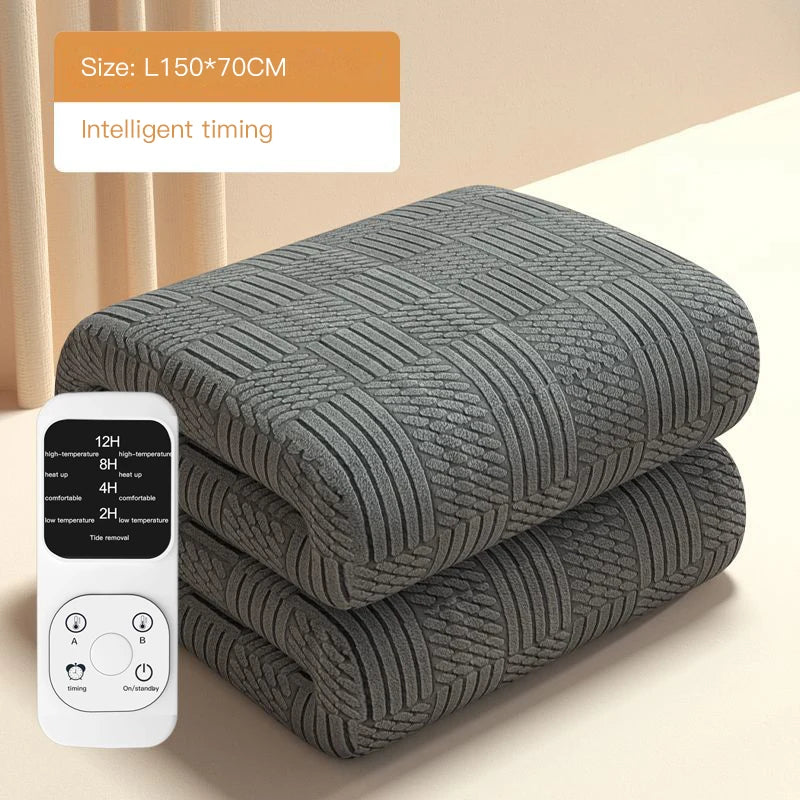 Dual Zone Smart Electric blanket Lightweight Thermal Blanket Knitted Bedspreads for Home Hotel Breathable Throw Blanket washable