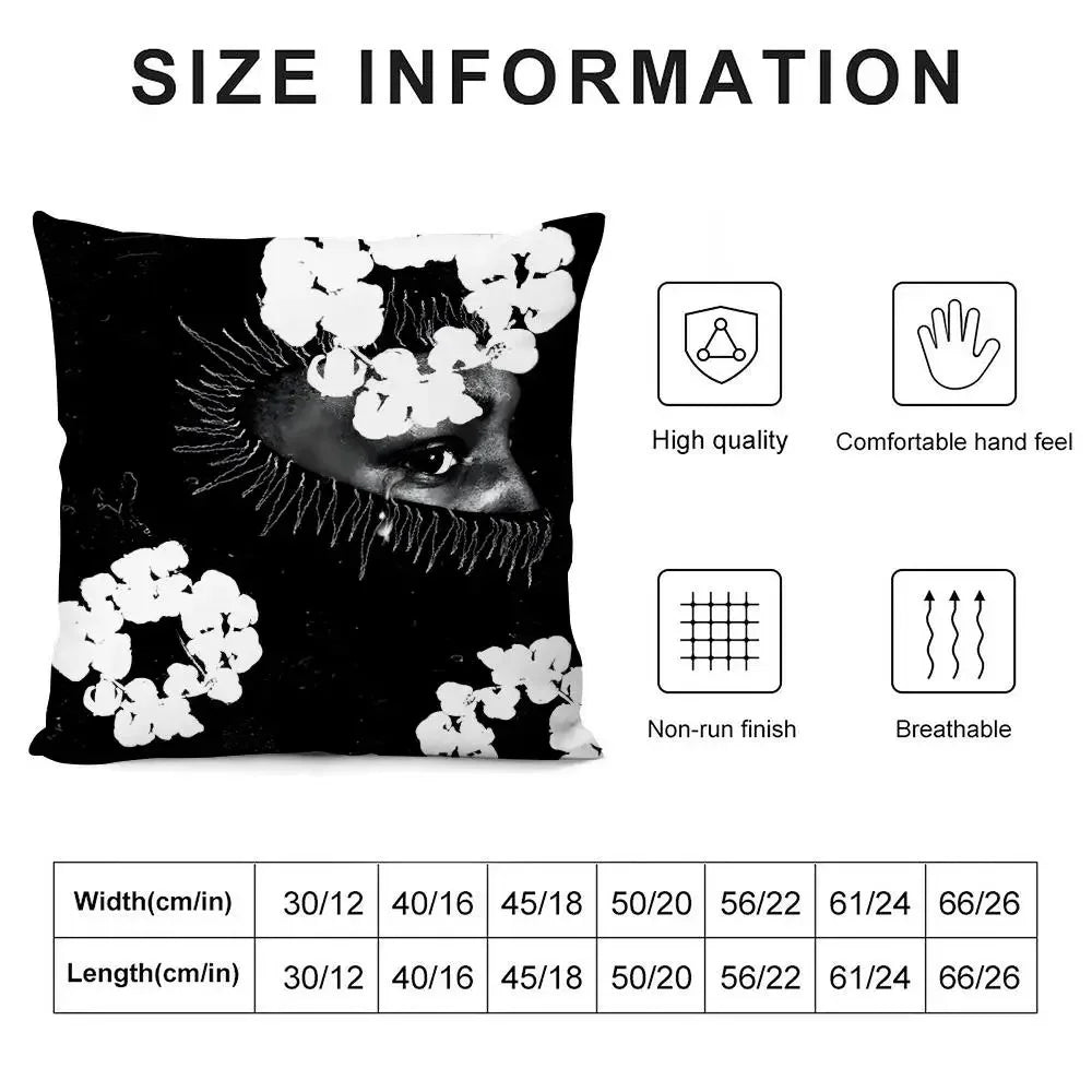 Denim Tear Print Double-Sided Plush Cushion Cover