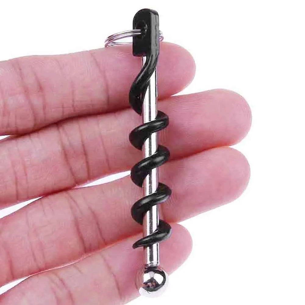 Cork Screw Portable Bottle Corkscrew Mini Outdoor Keychain Wine Opener Creative EDC Tool Party Bar Kitchen Tools