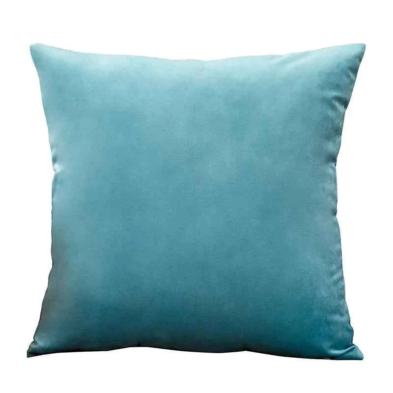 Velvet Cushion Cover Blue Home Decor Items Creative Decorative Pillows for Sofa Bed Living Room Personalized Gifts 40*40cm