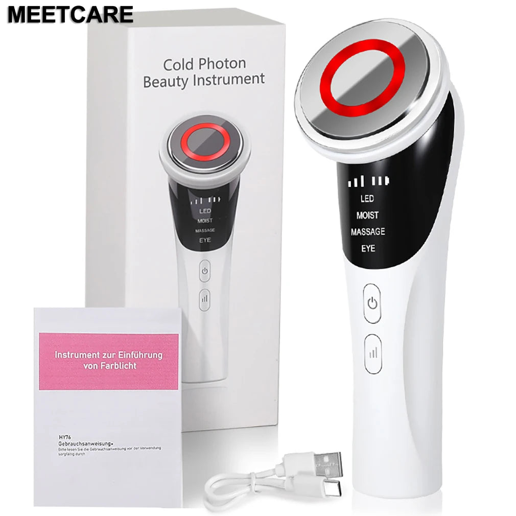 4-in-1 LED Hot & Cold Compress Face Massager