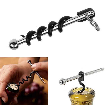 Cork Screw Portable Bottle Corkscrew Mini Outdoor Keychain Wine Opener Creative EDC Tool Party Bar Kitchen Tools