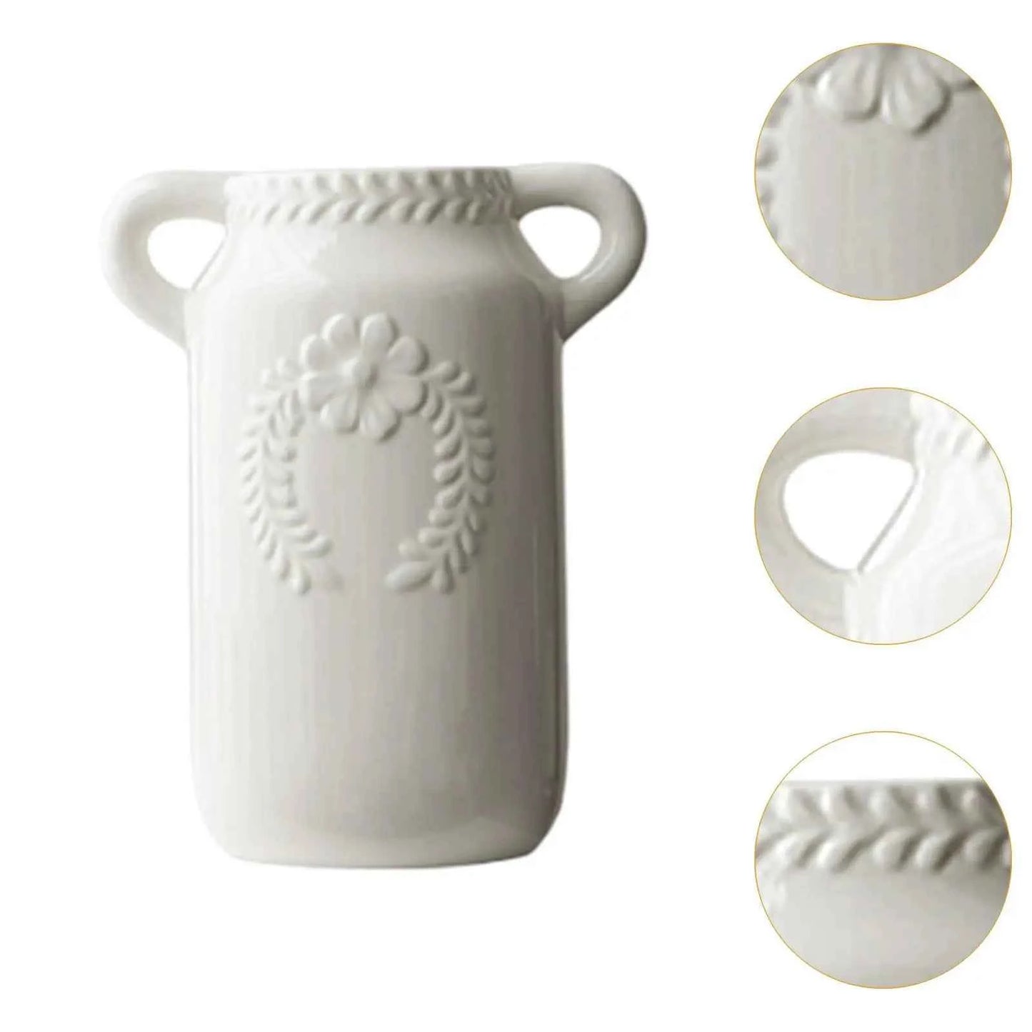 Flower Vase Bouquet Desk for Home Decor White for Mantel Wedding Living Room