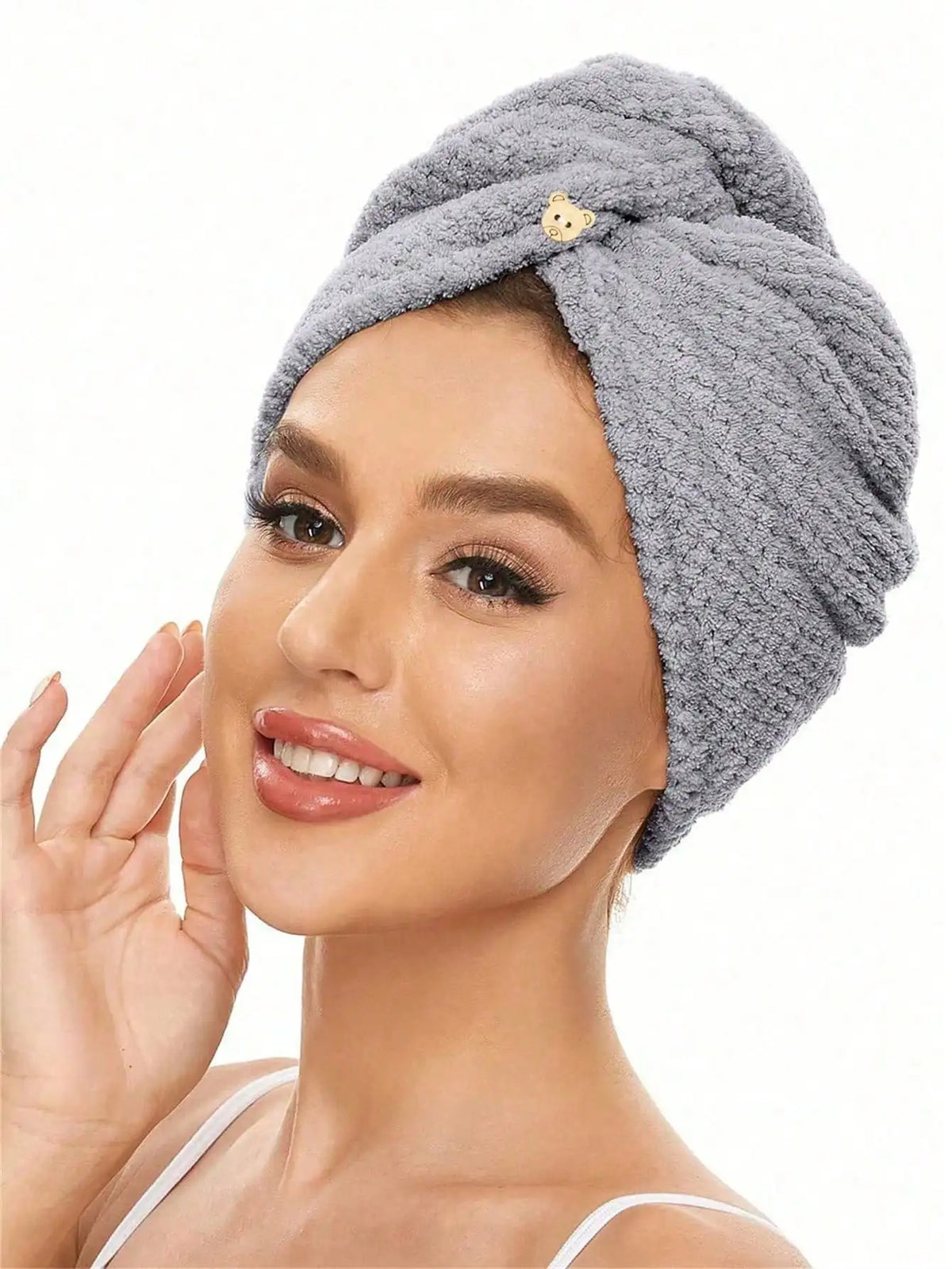 1pc Microfiber Hair Towel, Soft Quick Dry Hair Wrap, Minimalist Solid Color
