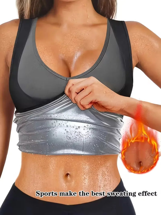 Gilet de sudation sauna pour femmes — Débardeur amincissant à compression pour la perte de poids