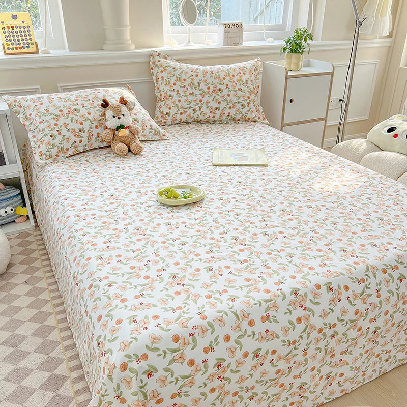 Floral Nordic Flat Sheet, Dorm & Student Bedding