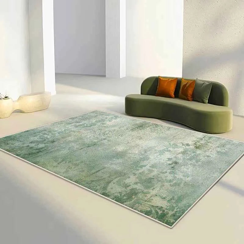 Green Abstract Flannel Carpet Bedroom Decoration Large Area Rugs Sofa Side Carpets for Living Room Soft Fluffy Lounge Floor Mat