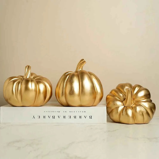 1 Piece of Creative Artificial Large Pumpkin Resin Craft Ornament for Autumn Thanksgiving Decoration, Landscaping Ornament, Statue Ornament