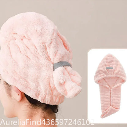1PC Microfiber Quick Dry Hair Wrap Bonnet Super Absorbent Soft Hair Towel