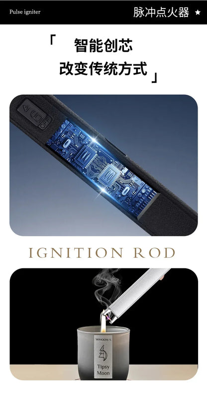 Windproof USB Electric Lighter with Safety Lock & LED Battery Display
