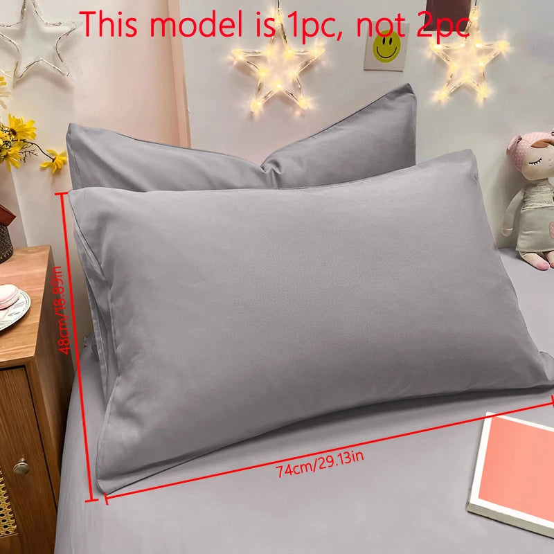 Matte Solid Black Pillowcase, Pocket Sealed