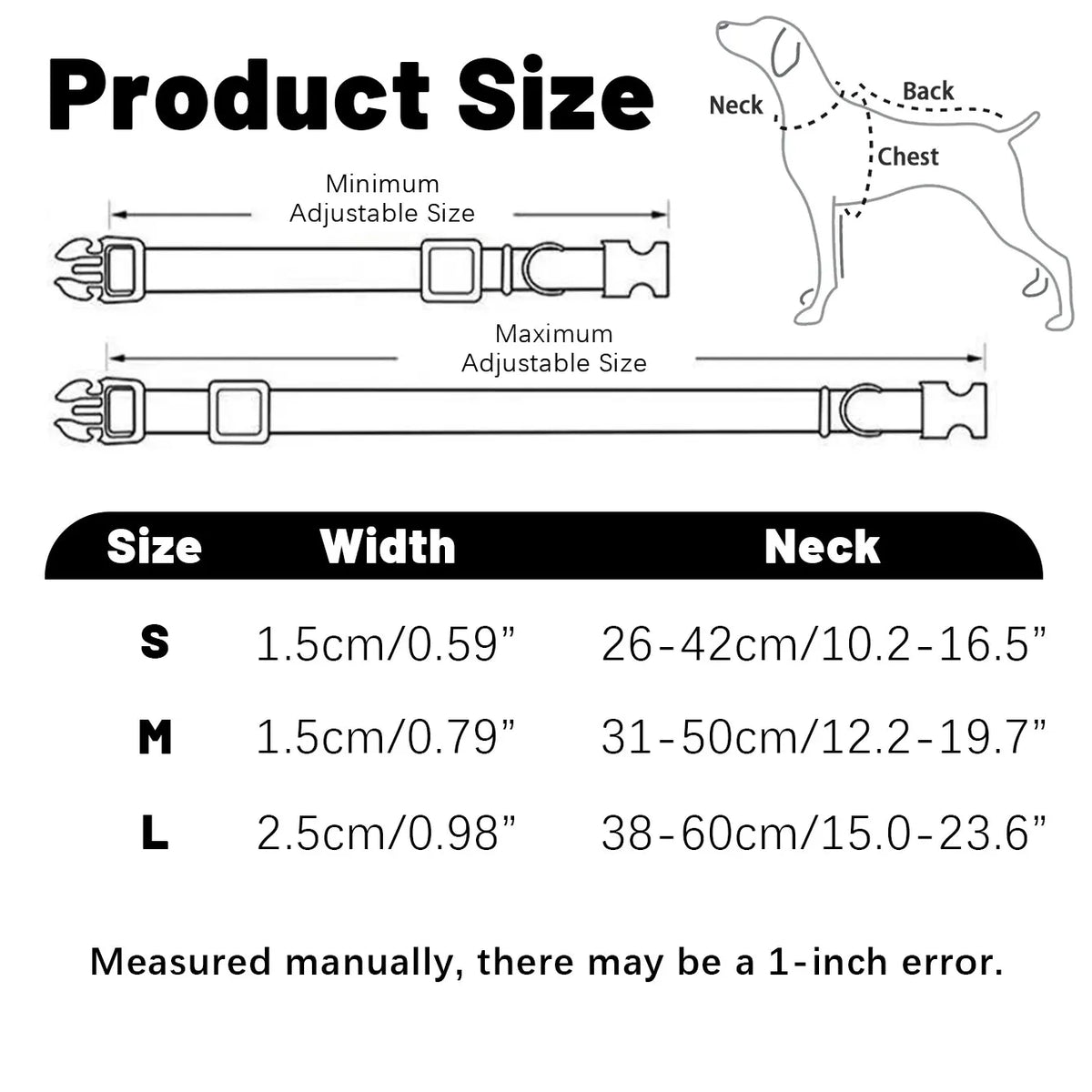 DC001 Outdoor Dog Collar for Small to Large Breeds