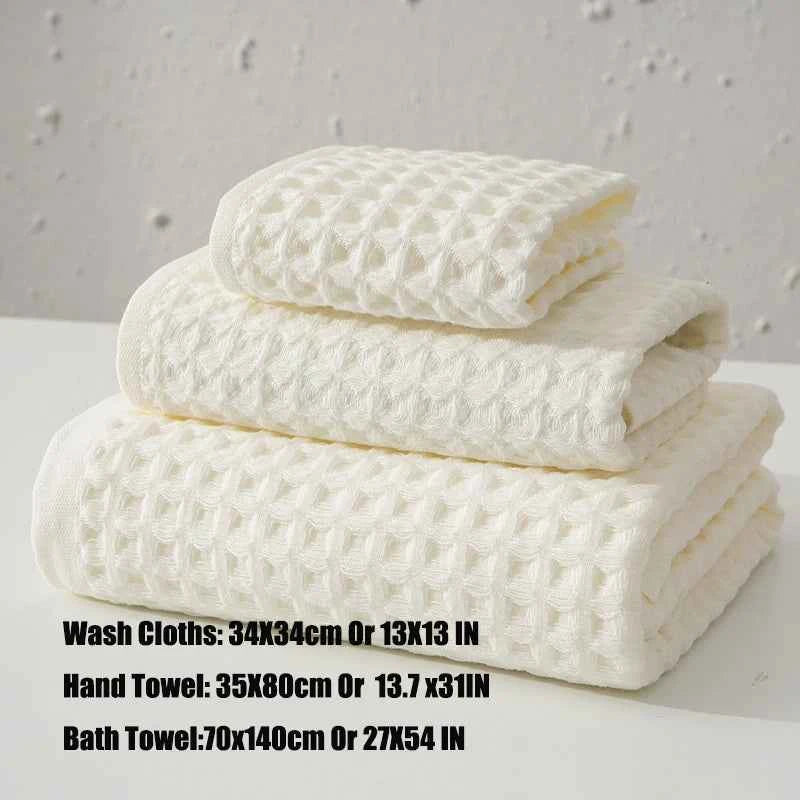 Bathroom Face Towel 100% Cotton Waffle Large Bath Towel Men Soft Child Hand Towel Hotel Gifts Wholesale Women 35X80 34X34 70X140