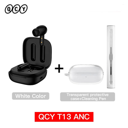 QCY T13 ANC Wireless Earbuds – Bluetooth 5.3, 28dB ANC, 4-Mic ENC, 30H Playtime, IPX5