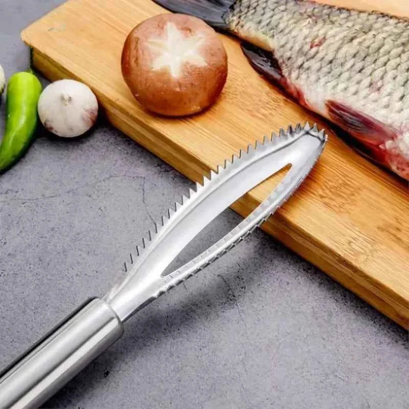 Stainless Steel Fish Cleaning Knife Skinner Fish Skin Scraper Scales Fishing Cleaning Kitchen Cooking Kitchen Gadget