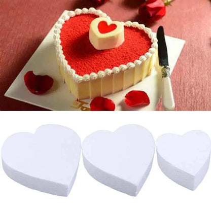Wedding Decor Sugarcraft Kitchen Accessories Heart Shaped Styrofoam Cake Foam Mould Dummy Cake Model Practice Model DIY Model