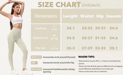 2-Pack Women’s High Waist Butt Lifting Seamless Yoga Leggings