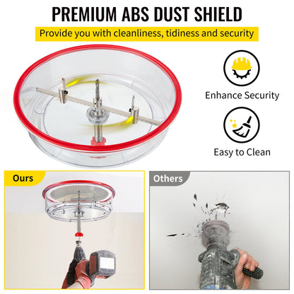 Adjustable Steel Hole Saw Cutter Kit 40-200mm with Shield Hole Cutter Drill Bit DIY Tool Sheetrock Veneer Slate
