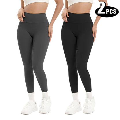 2-Pack Women’s High Waist Butt Lifting Seamless Yoga Leggings
