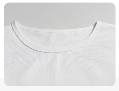 Ice Silk Running Shirts Men Loose Printing Short Sleeve Top Basketball Gym Sportswear For Male Fitness Workout Quick Dry Tee