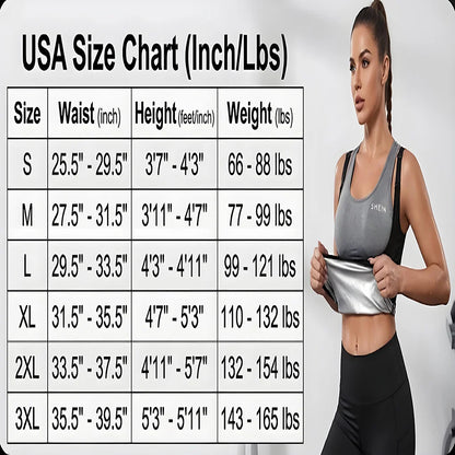 Women's Sauna Sweat Vest — Compression Waist Trainer Tank Top for Weight Loss