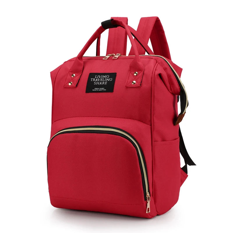 Large Capacity Canvas Diaper Bag, Thermal Insulation