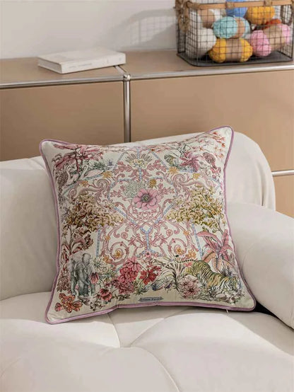 Vintage Floral Velvet Throw Pillow Covers Home Art Deco Pillowcase Square Pillow Case Cushion Cover for Bed Sofa Living Room Car