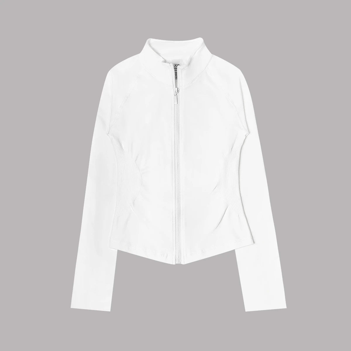 Women’s Zip-Up Sports Jacket — Seamless Long Sleeve Gym Activewear