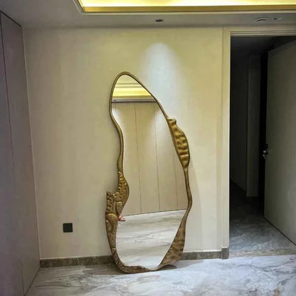 Modern Large Designer Mirror Quality Nordic Gold Big Standing Floor Mirror Full Body Aesthetic Espejos Decorativos Home Decor