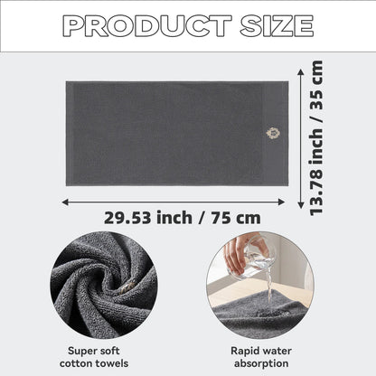 3 Pure Cotton Hair Drying Towels, 100% Cotton, Quick-Drying, Absorbent, Hair