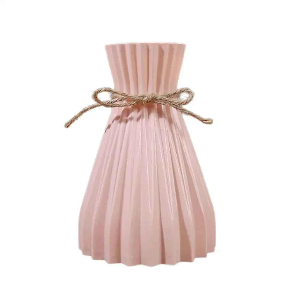 Creative Origami Vase European Pleated Vase Plastic Waist Folding Flower Vase Folding Paper Style Dry Flower Bottle Modern