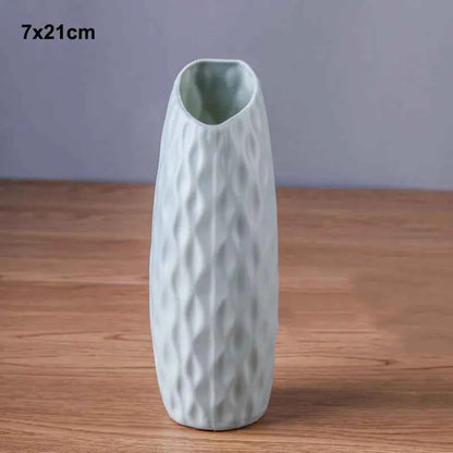 Plastic Flower Modern Vase Decoration Home Nordic Style Vase Imitation Ceramic Flower Pot Decoration Vases for Flowers