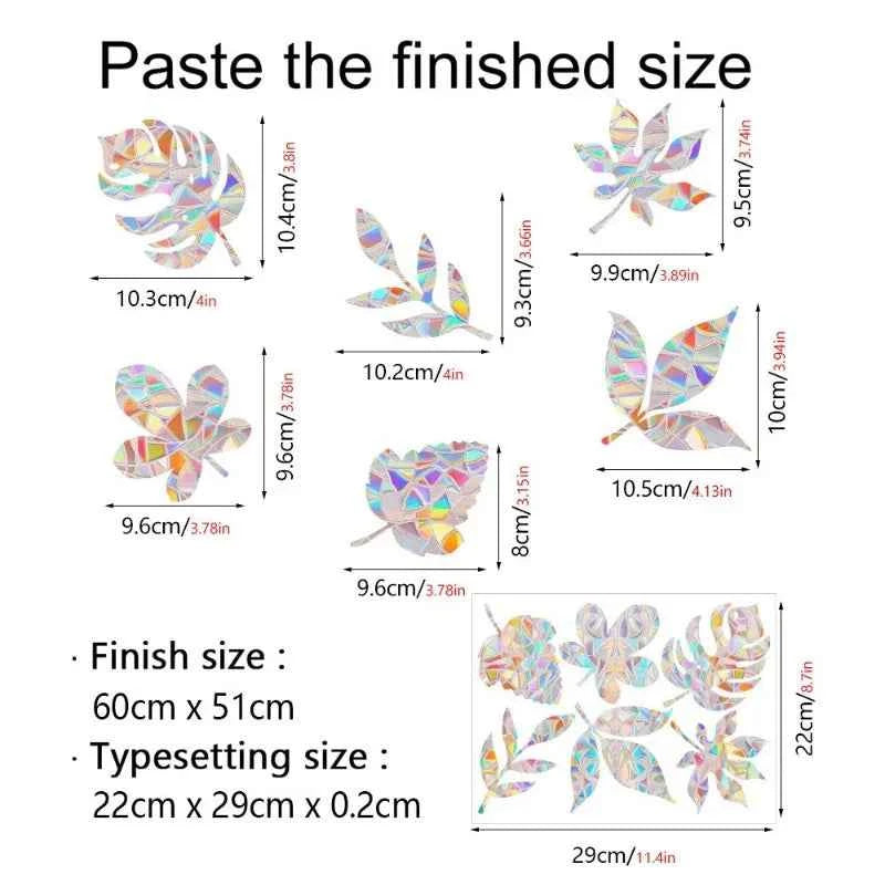 29 Stylels Rainbow Maker Sun Catcher Wall Stickers Cat Bird Star Mushroom Moon Sun DIY Window Glass Electrostatic Prisms Sticker