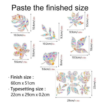 29 Stylels Rainbow Maker Sun Catcher Wall Stickers Cat Bird Star Mushroom Moon Sun DIY Window Glass Electrostatic Prisms Sticker