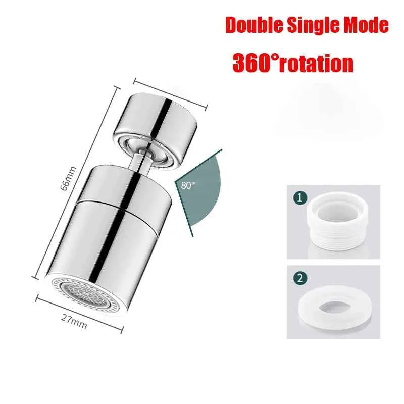 360°Universal Kitchen Faucet Anti-splash Aerator Bathroom Tap Rotatable Faucet 2 Mode Tap Nozzle Bubbler Kitchen Sink Faucet