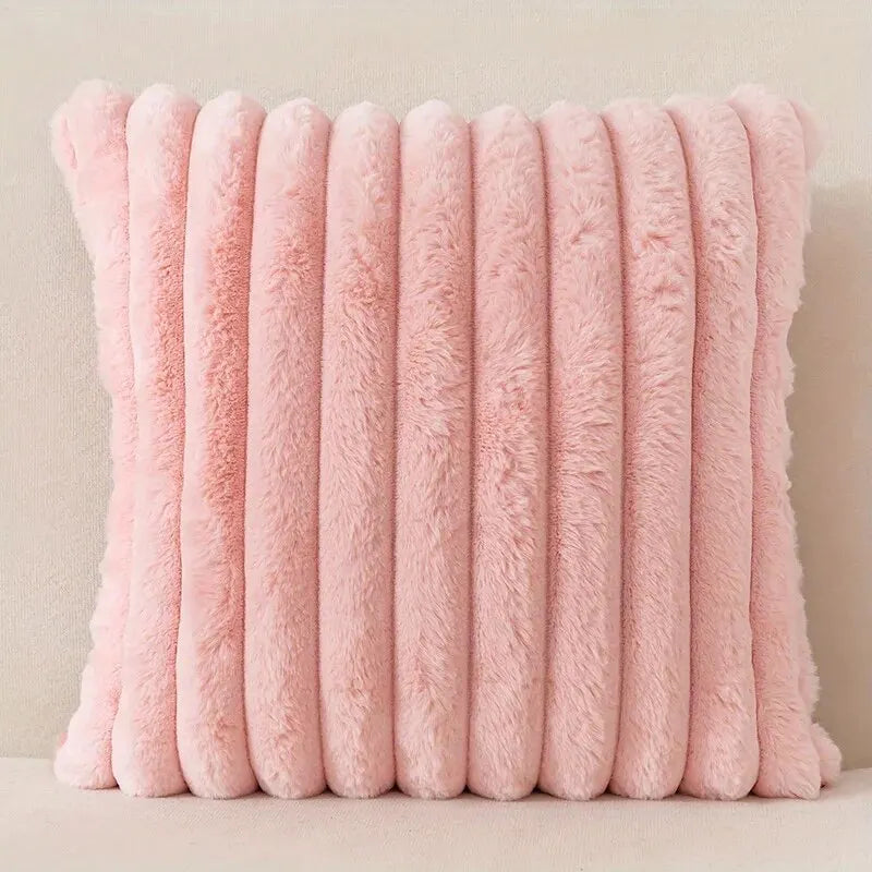 Striped Corduroy Pillow Case, Gray, Multi-Room Use