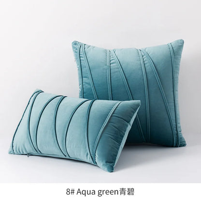 Set of 2 Decorative Green Throw Pillow Covers Soft Solid Velvet Pillow Covers Cushion Case for Sofa Bedroom подушки декоративные