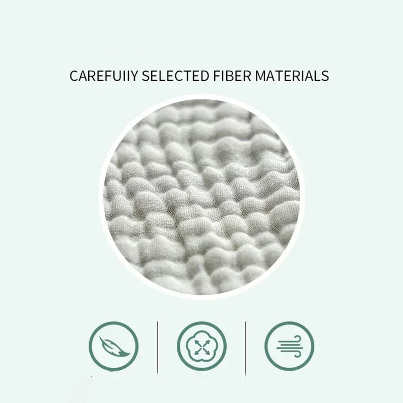 Pure Cotton Bubble 6 Layers Baby Bath Towel Kids Swaddle Wrap Bedding Muslin