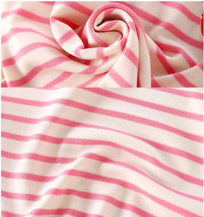 Striped Strawberry Print Girls Summer Dress