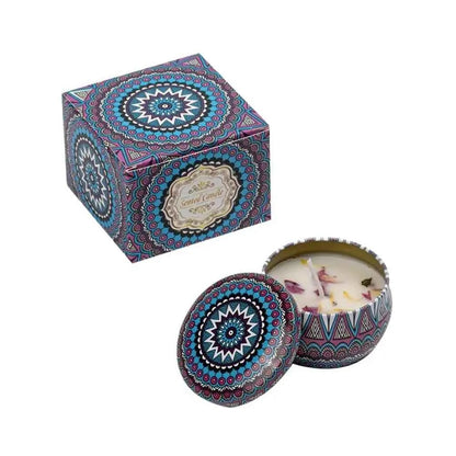 Vintage Can Candles Soy Wax Flower Fragrance Scented Candle Vintage Flower Rose Lavender Candle Jars For Wedding Birthday Gift