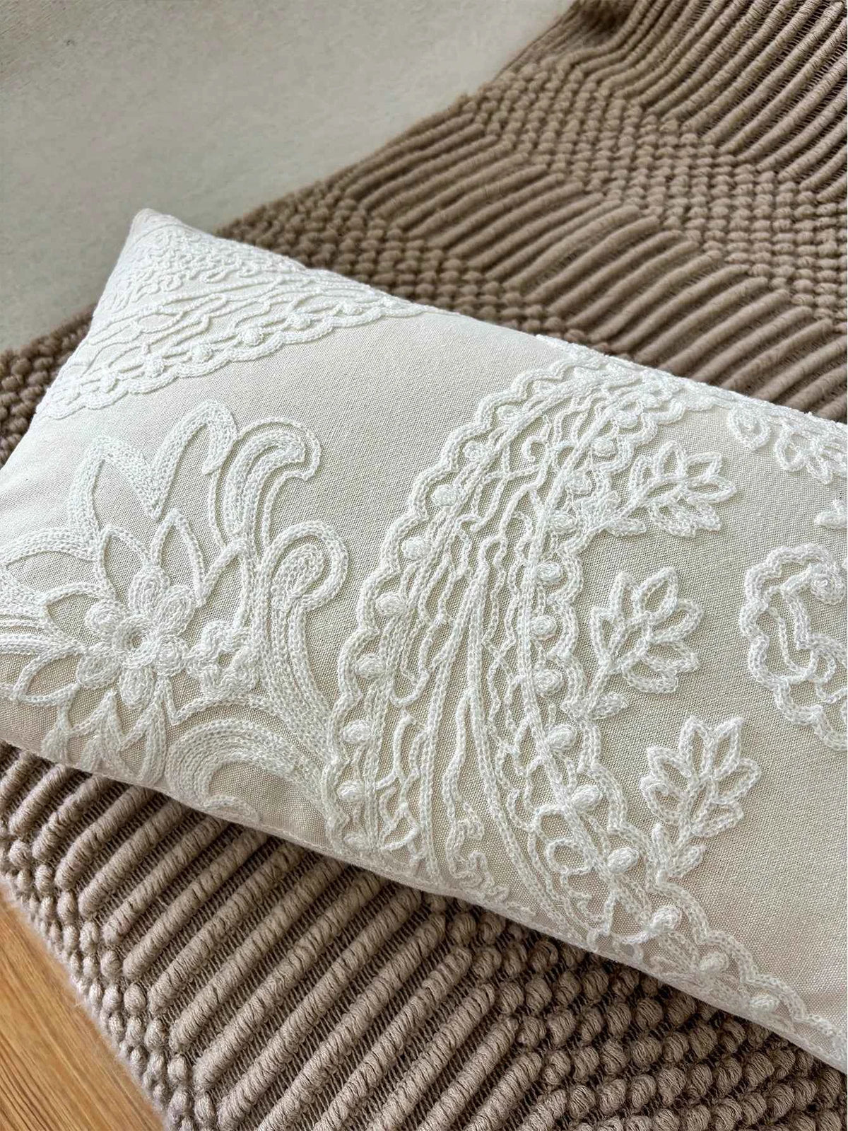 1pc, Embroidery Throw Pillow Without Insert, Decorative Throw Pillow Cushion, For Living Room Bedroom Sofa Home Decor