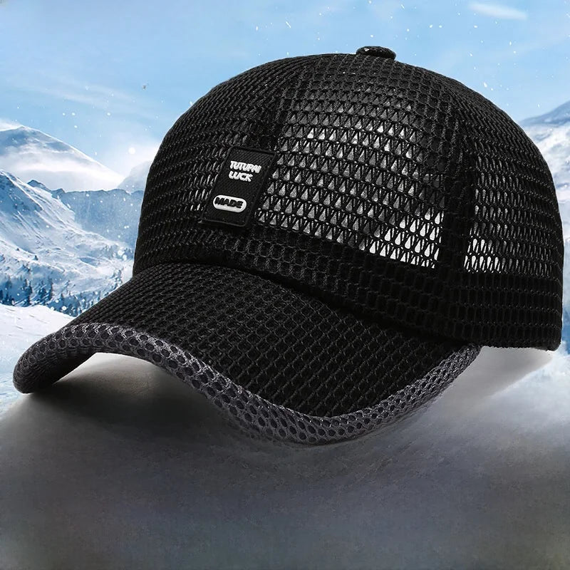 Summer Baseball Cap UV Protection Sun Visors Hat Breathable Mesh Outdoor Hiking Fishing Cap Adjustable Snapback Sun Cap Hat