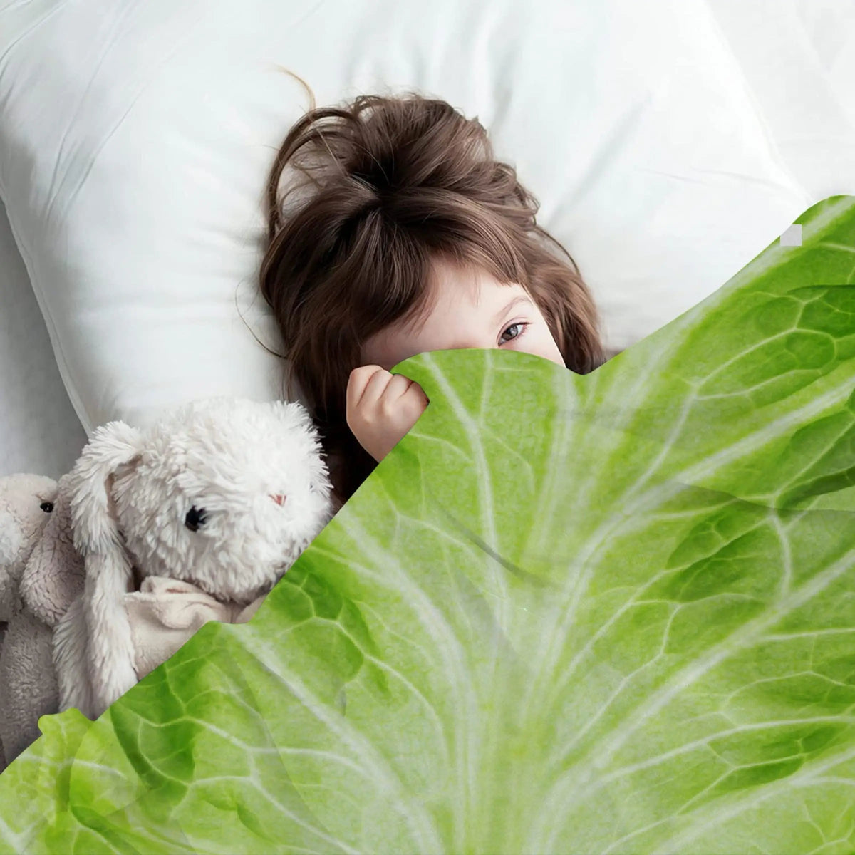 Cabbage Throw Blanket Lettuce Blanket Super Soft Fuzzy Plush Blanket for Gifts,Bedding Quilt Home Decor for Couch Sofa Bed All Season