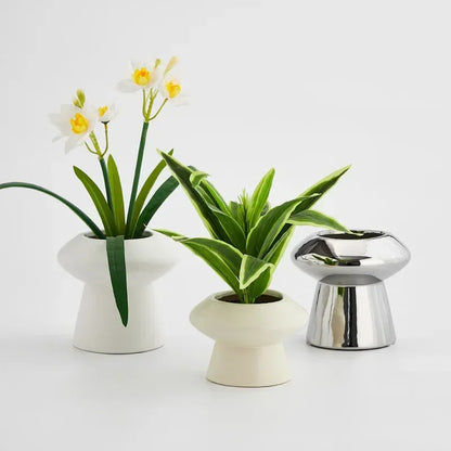 Minimalist Ceramic Vase Flower Arrangement Modern Creative Home Decor Restaurant Dry Flower Arrangement Decorative Ornaments