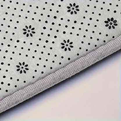 Thickened kitchen L-shaped absorbent floor mat household flannel non-slip anti-fall mat dirt-resistant oil-absorbing foot mat