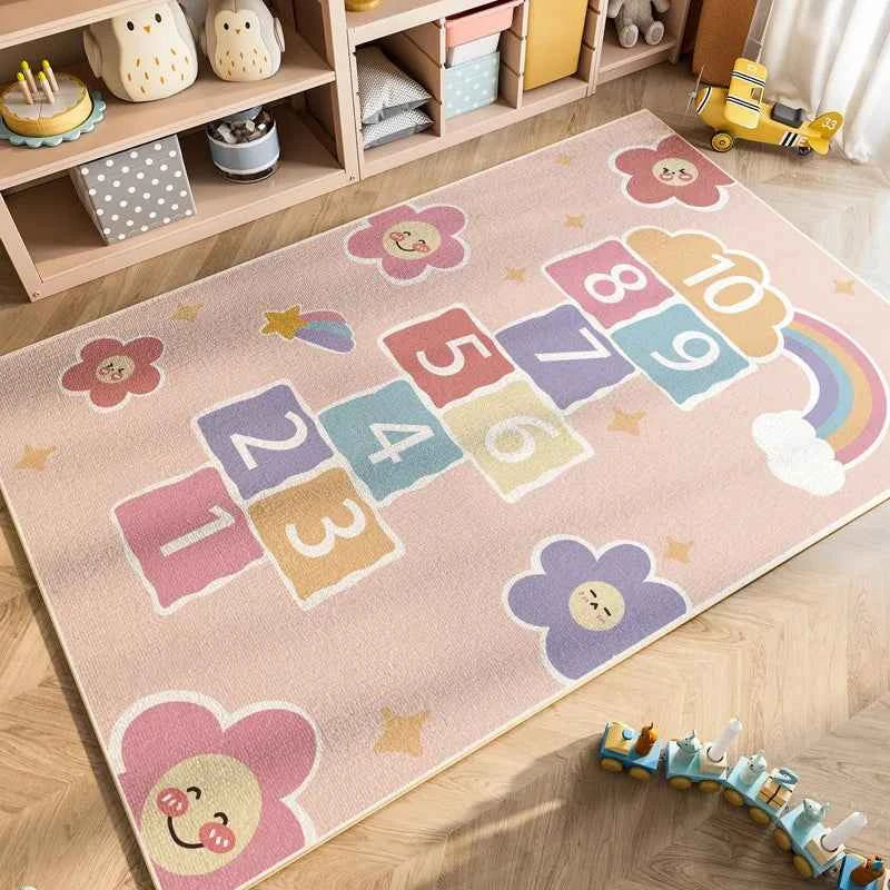 VIKAMA Children's Room Carpet Living Room Study Toy Reading Area Baby Crawling Mat Bedroom Anti-Slip Floor Mat Home Decoration