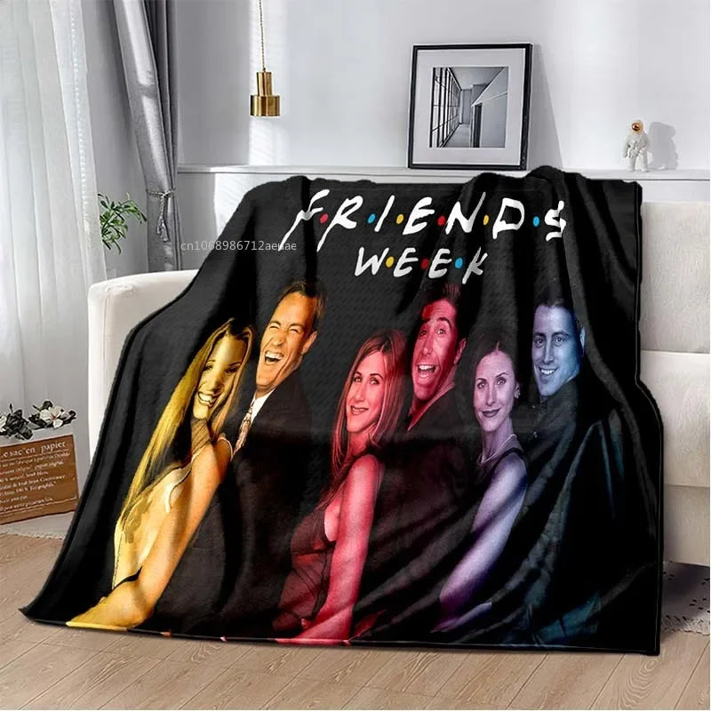 Friends Classic TV Series Blanket Character Pattern Collection Flannel Blanket Soft Bedspread Sofa Warming Cover Christmas Gift