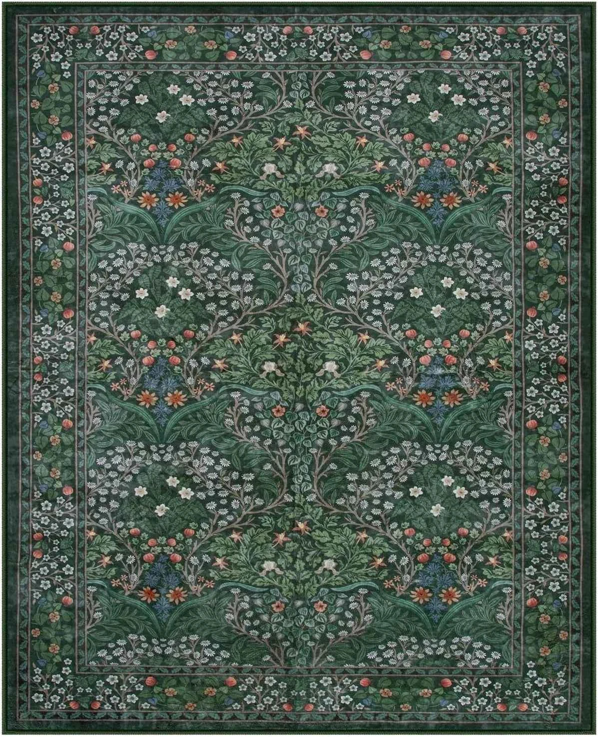 Pink Living Room Carpet Large Machine Washable Carpets Bedroom Bedside Floor Mat Home Decoration Bohemian Flower Non-Slip Rug 카펫