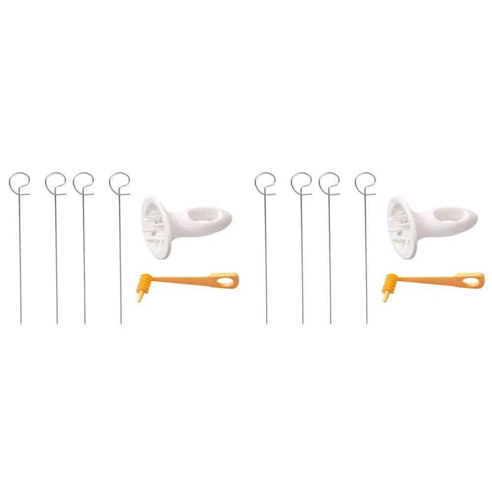 Spiral Potato Cutter with 4 Stainless Steel Sticks Manual Twisted Potato Slicer Reusable Potato Twister Kitchen Gadgets